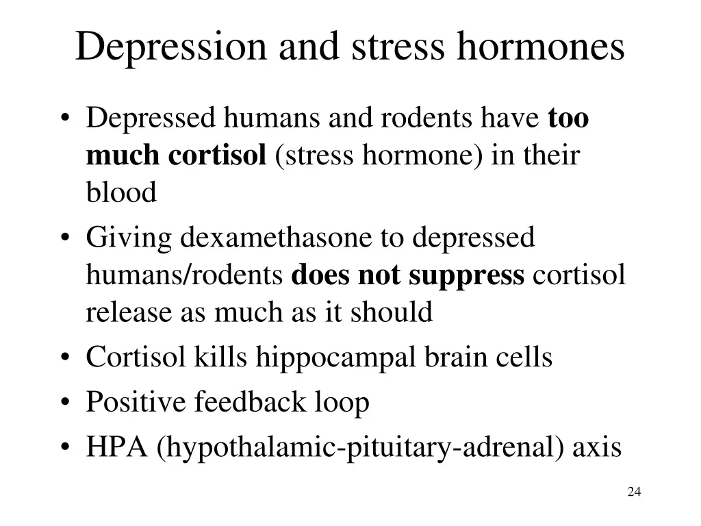 depression and stress hormones