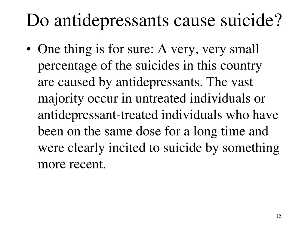 do antidepressants cause suicide 1