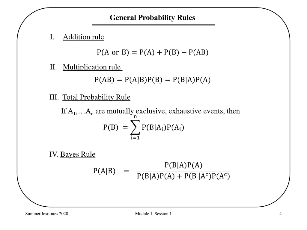 general probability rules