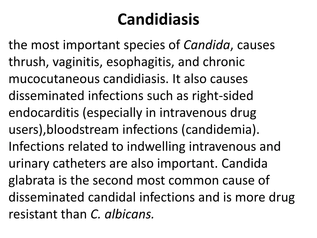 candidiasis