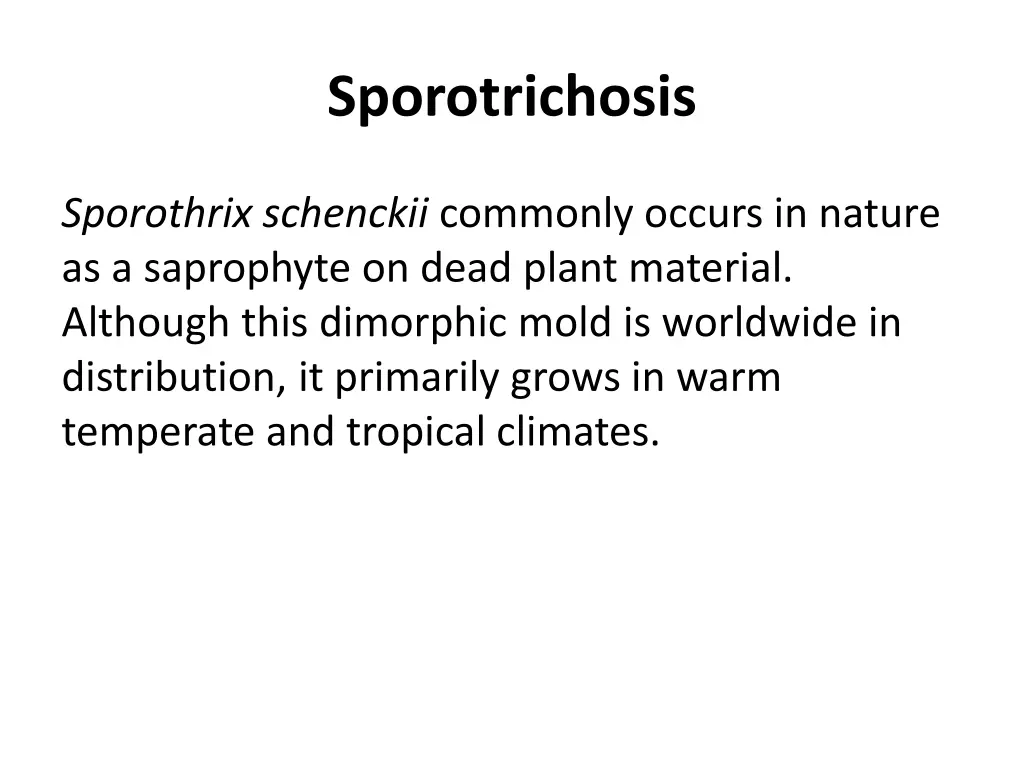 sporotrichosis