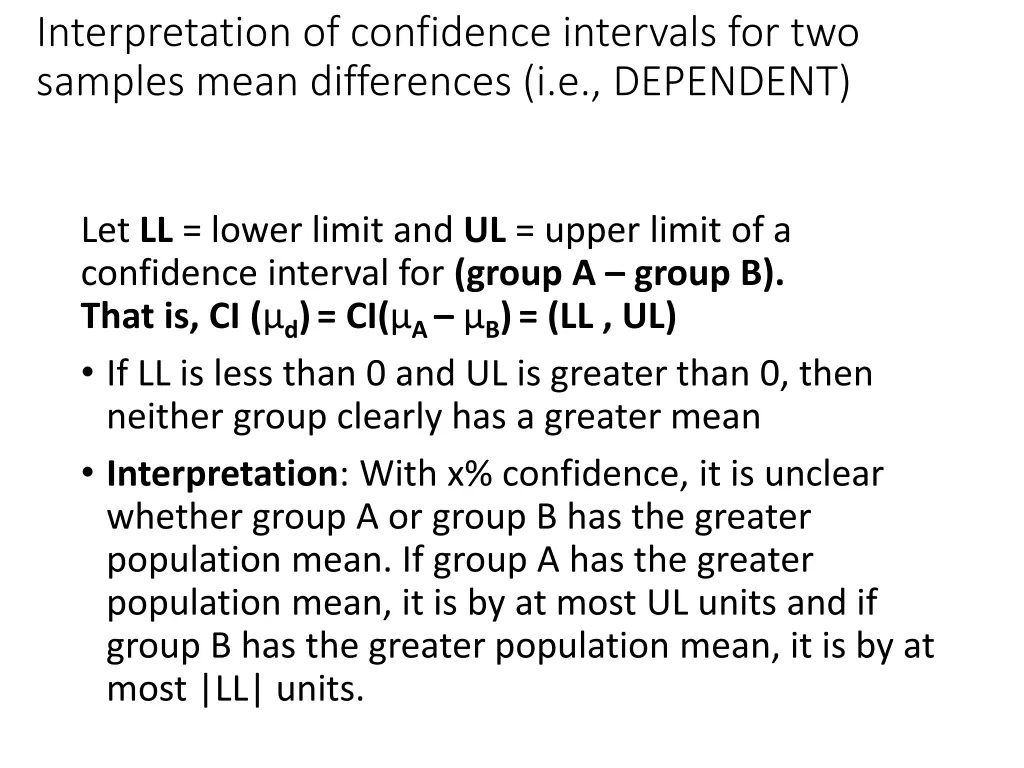 interpretation of confidence intervals 2