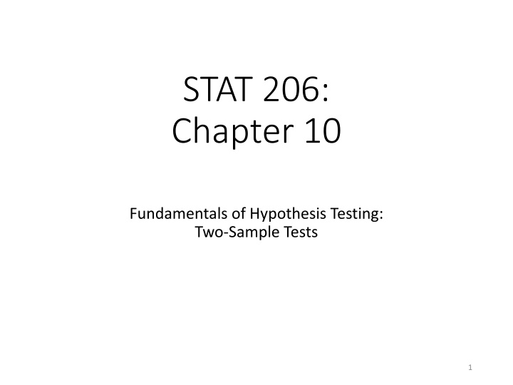 stat 206 chapter 10