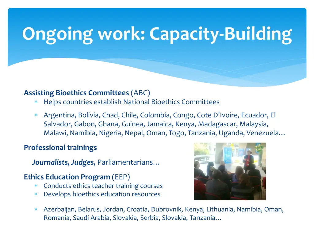 ongoing work capacity building