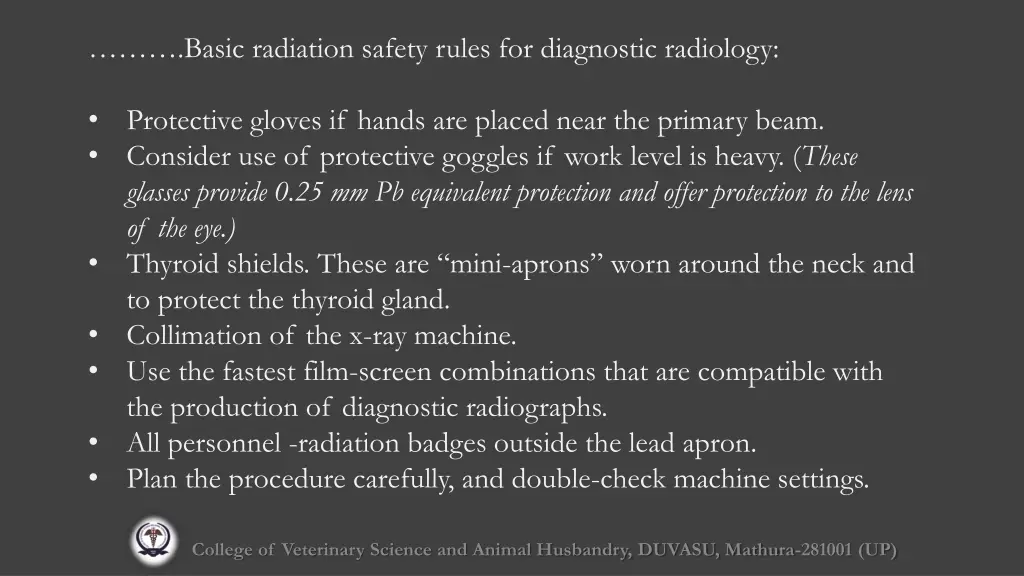 basic radiation safety rules for diagnostic 1