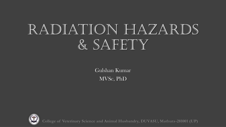 radiation hazards safety