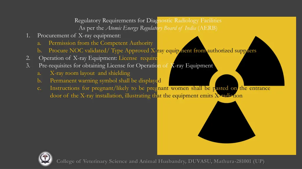 regulatory requirements for diagnostic radiology 1