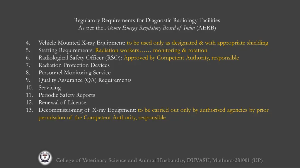 regulatory requirements for diagnostic radiology 2