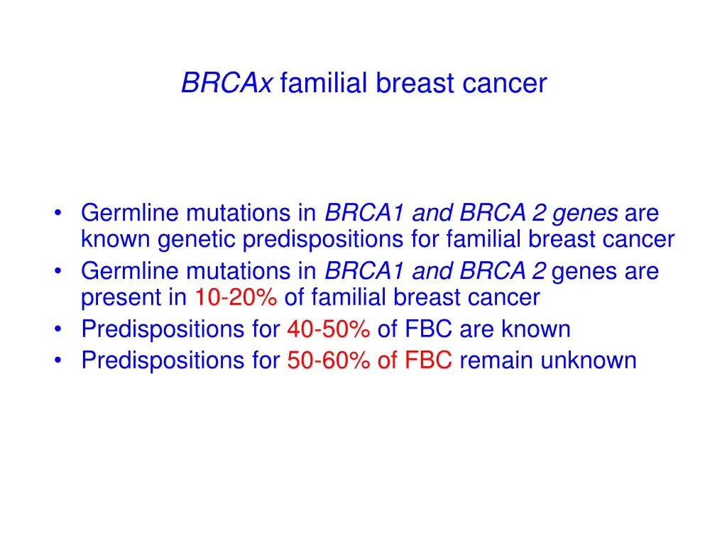 brcax familial breast cancer