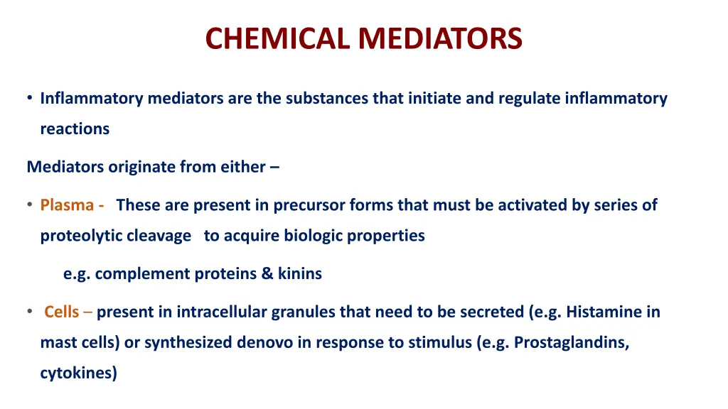 chemical mediators