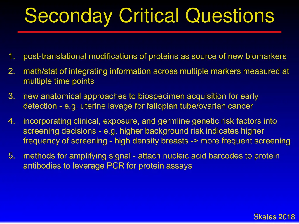 seconday critical questions