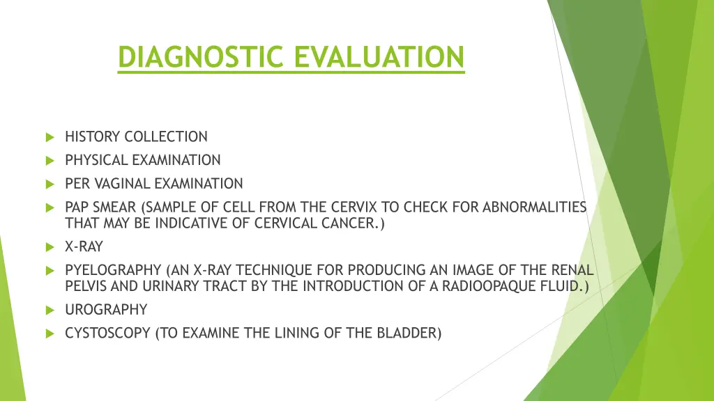 diagnostic evaluation