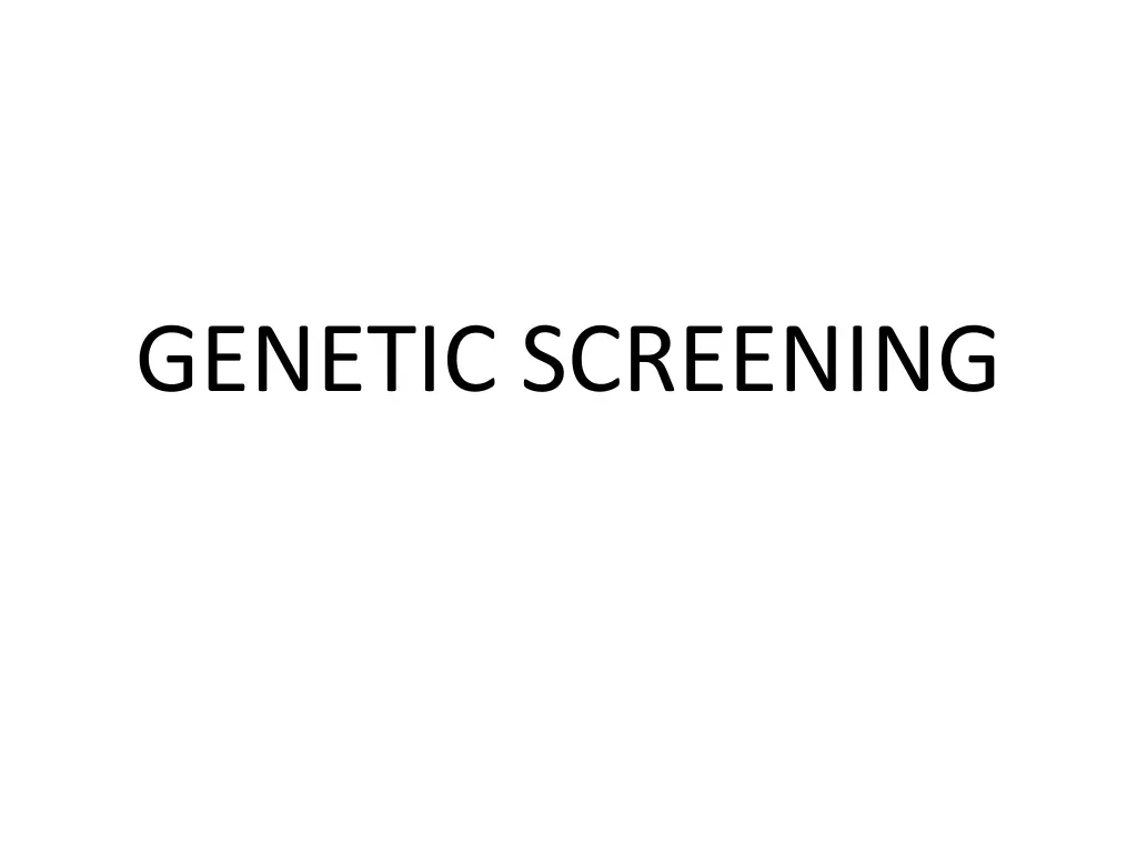 genetic screening