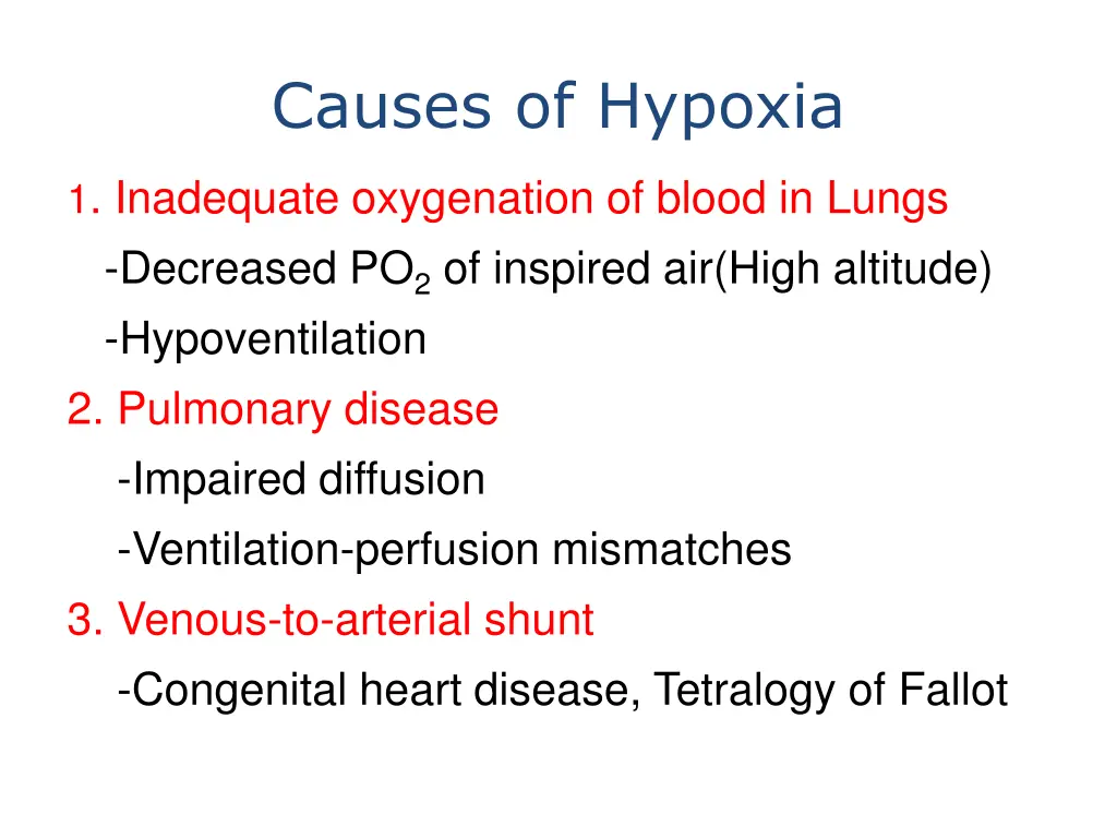 causes of hypoxia