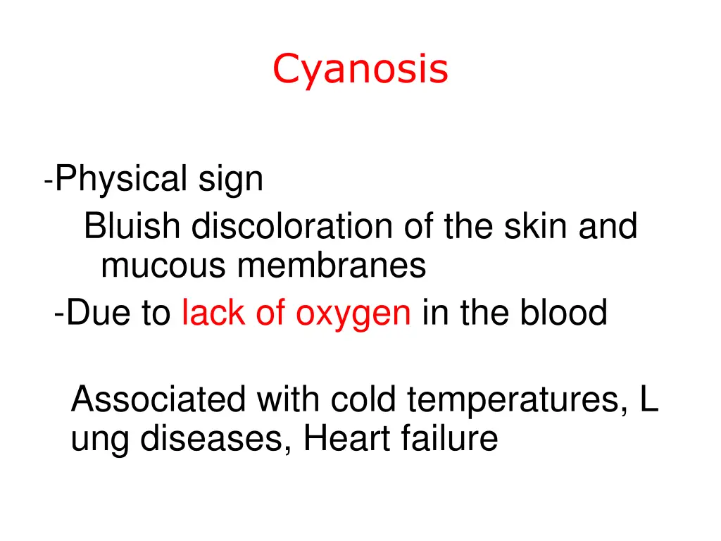 cyanosis