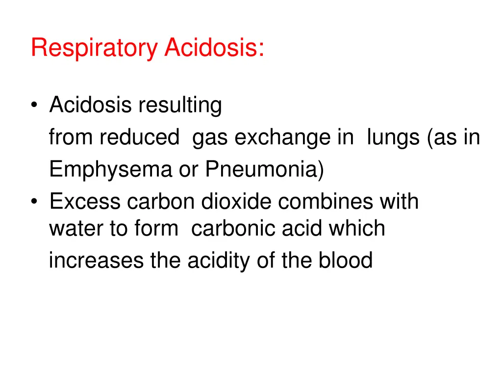 respiratory acidosis