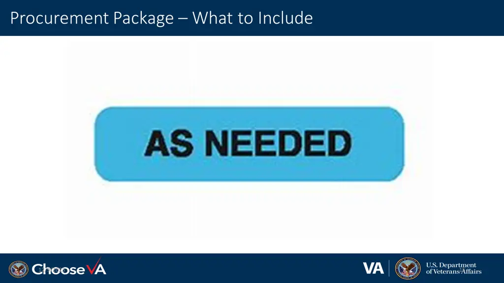 procurement package what to include