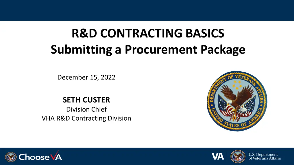 r d contracting basics submitting a procurement