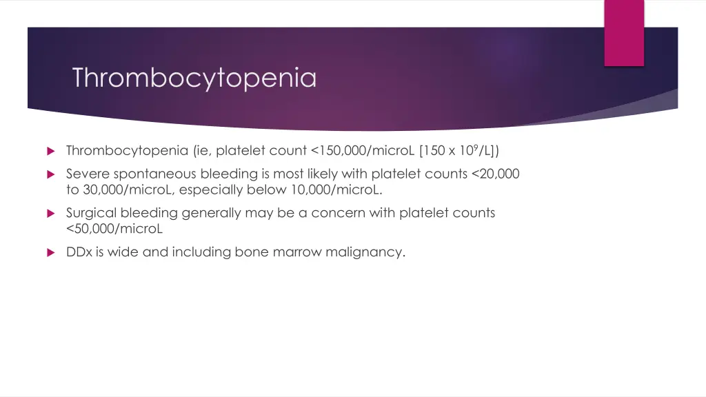 thrombocytopenia