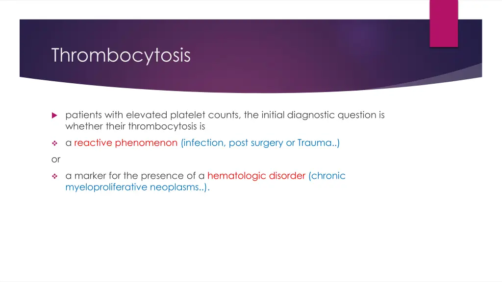 thrombocytosis