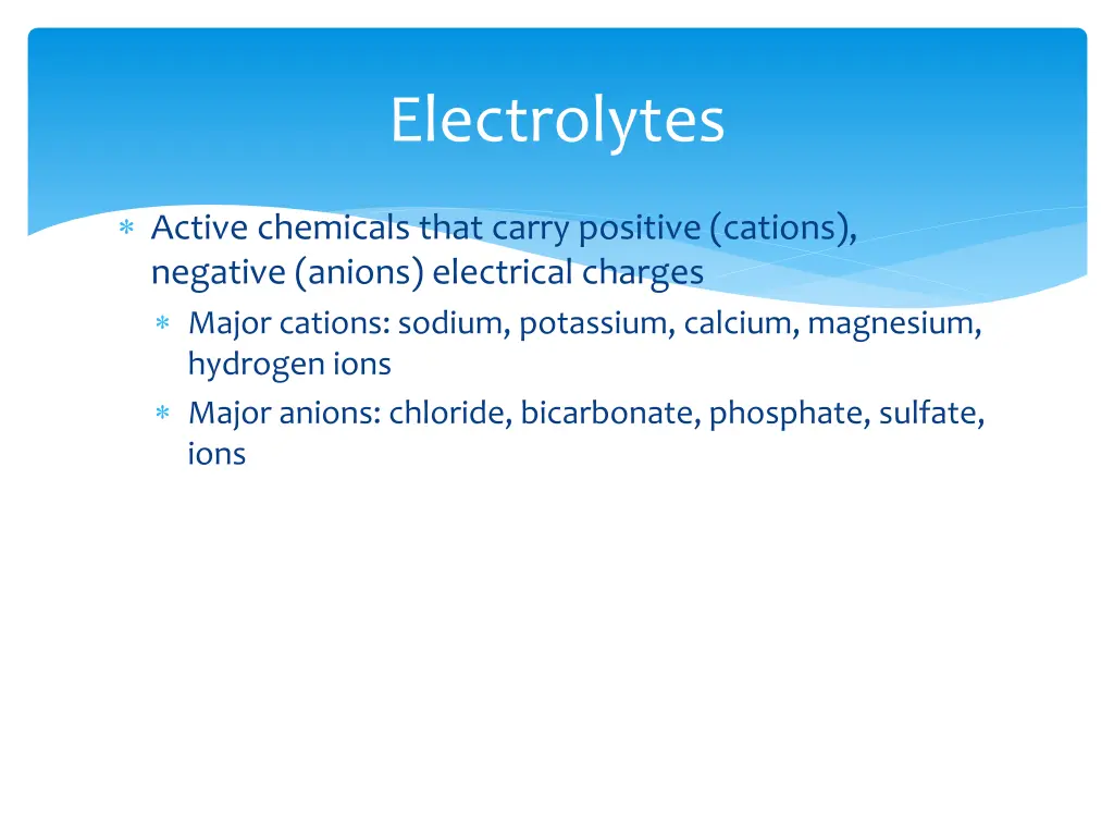 electrolytes