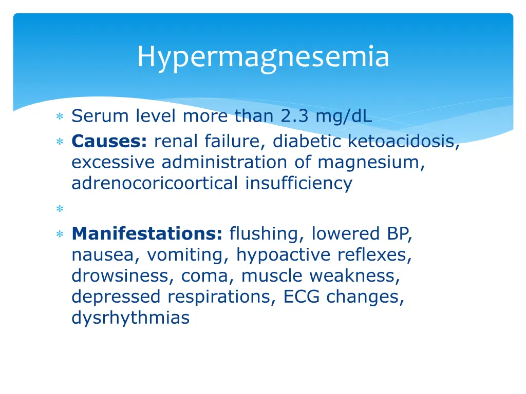 hypermagnesemia