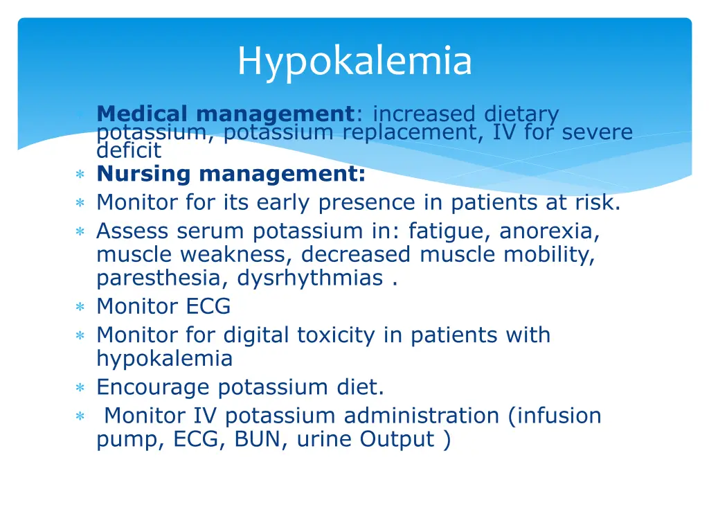 hypokalemia