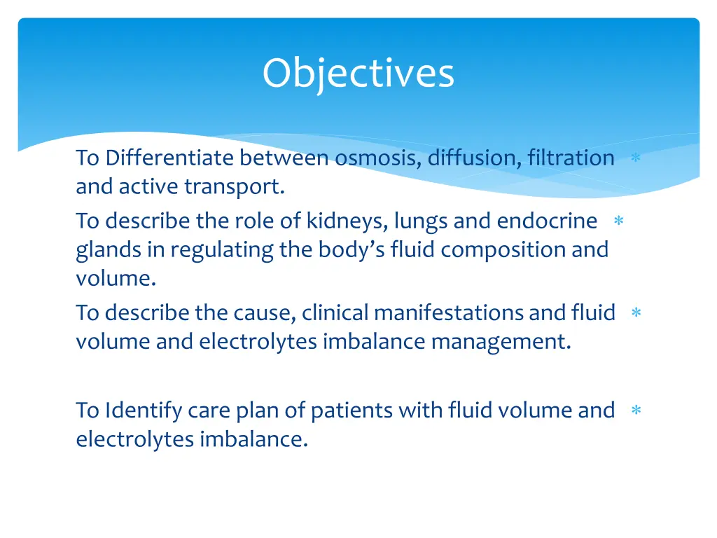 objectives