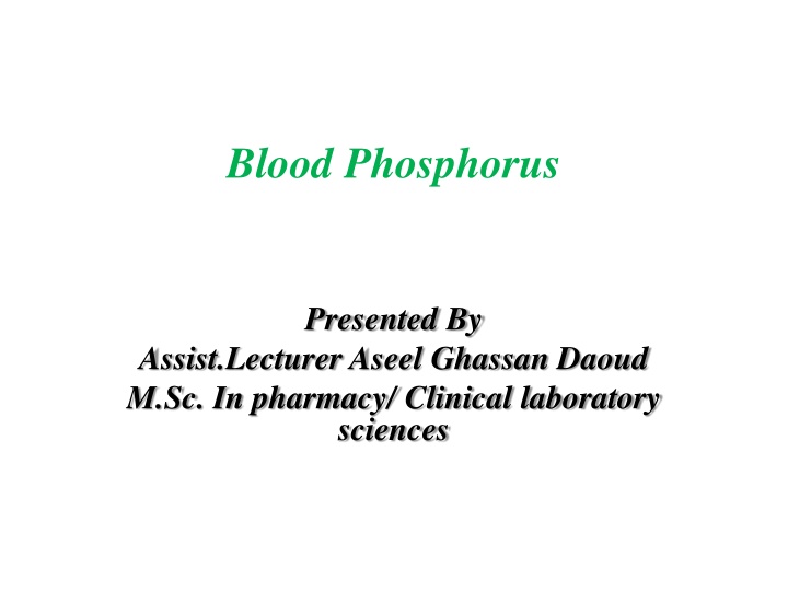 blood phosphorus