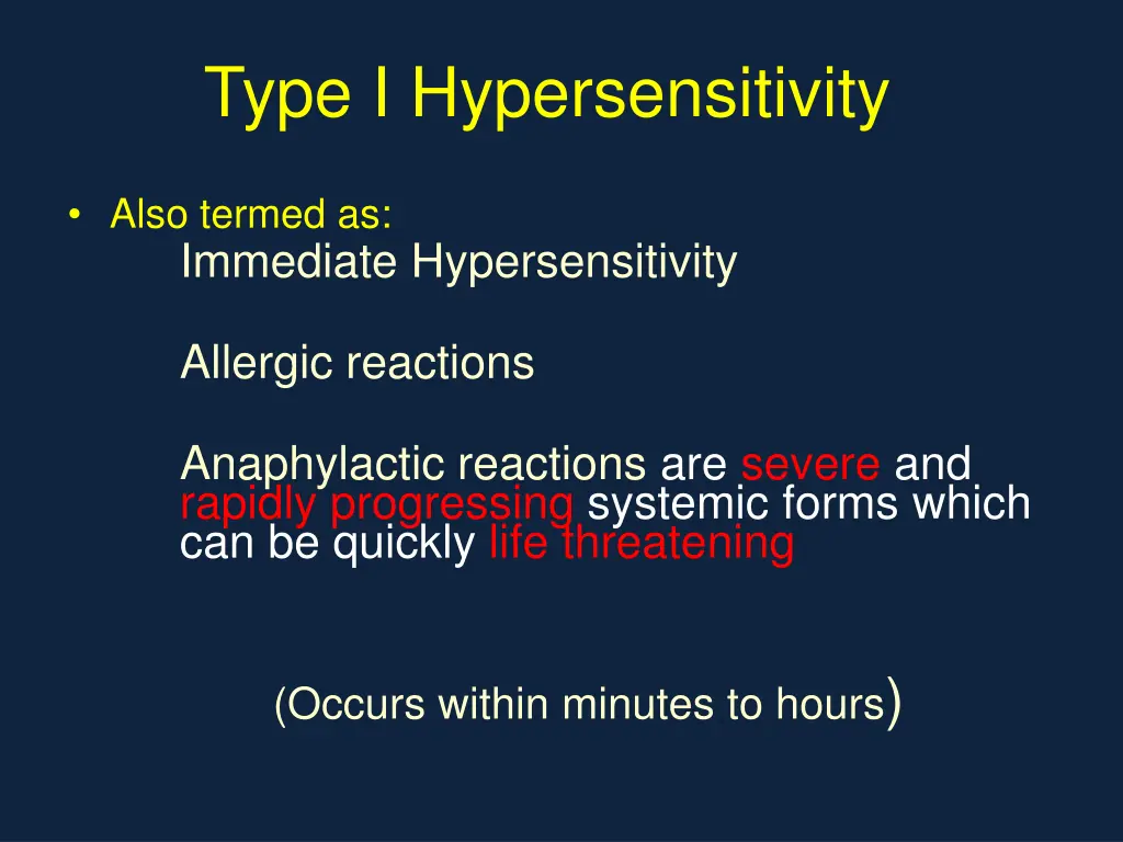 type i hypersensitivity