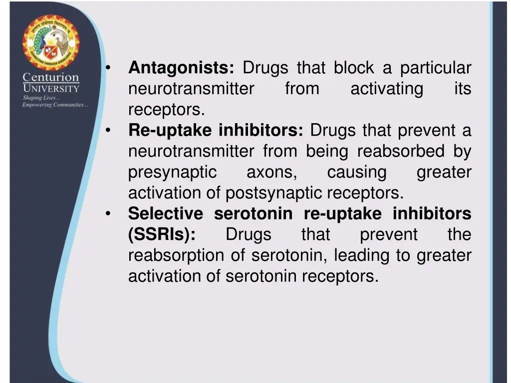 antagonists drugs that block a particular