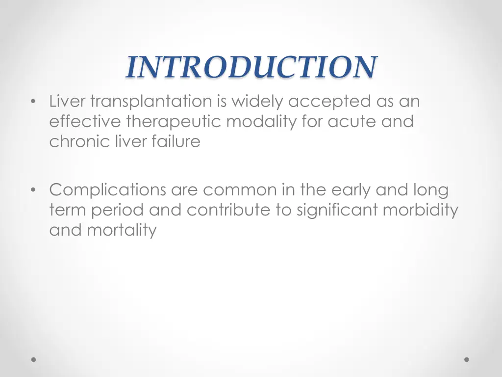introduction liver transplantation is widely