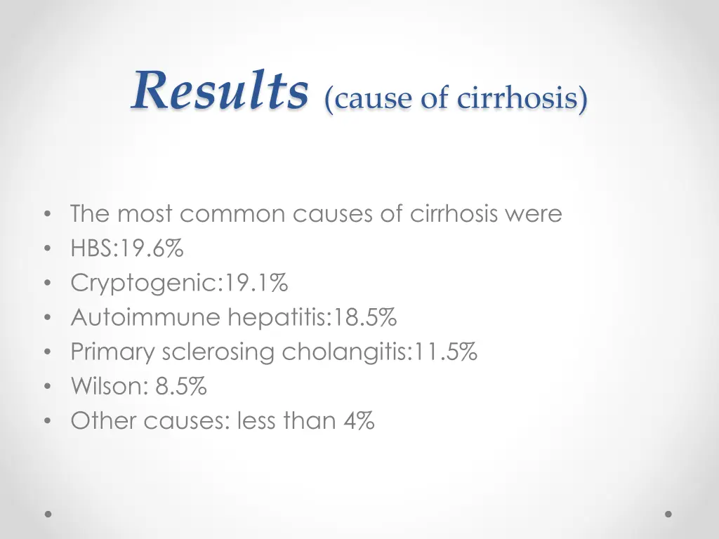 results cause of cirrhosis