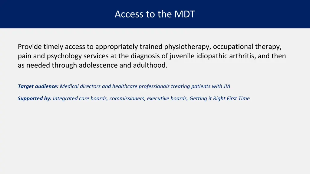 access to the mdt