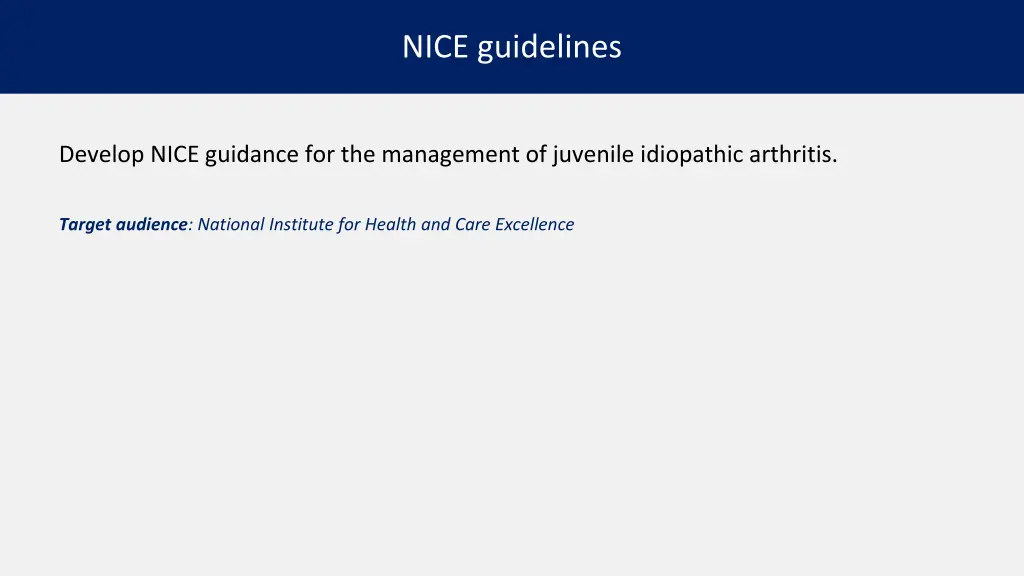 nice guidelines