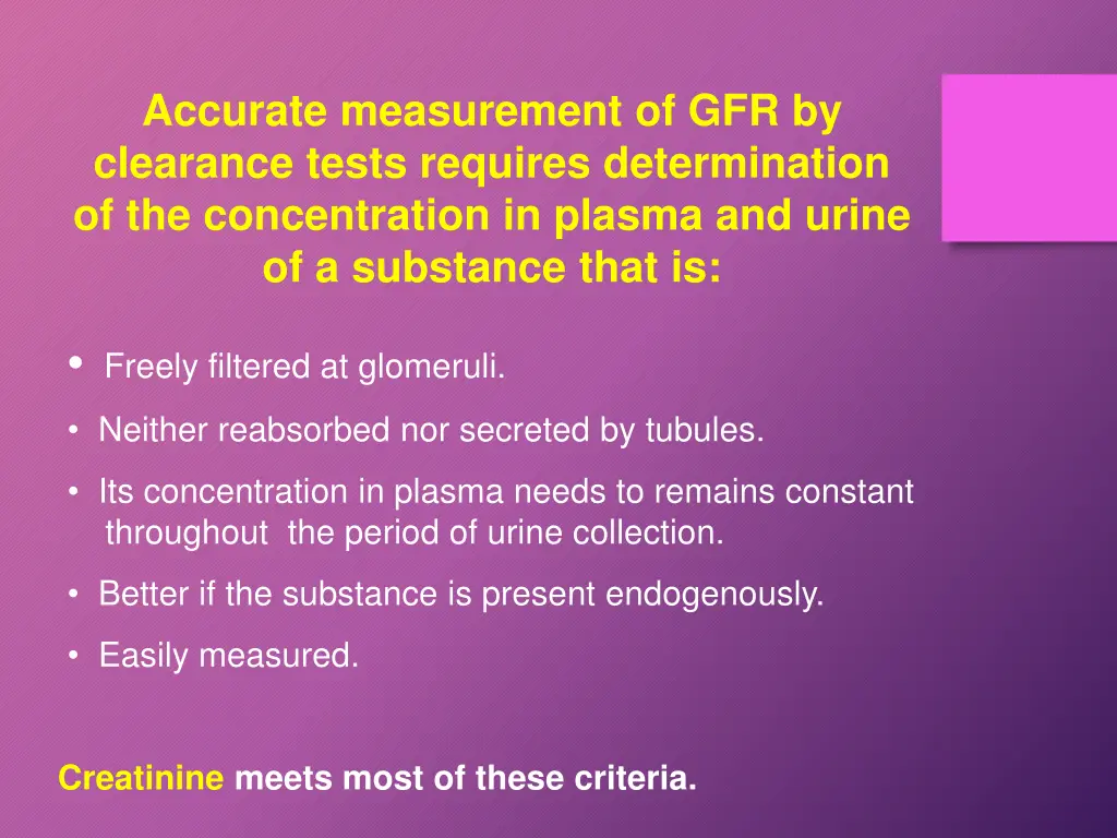 accurate measurement of gfr by clearance tests