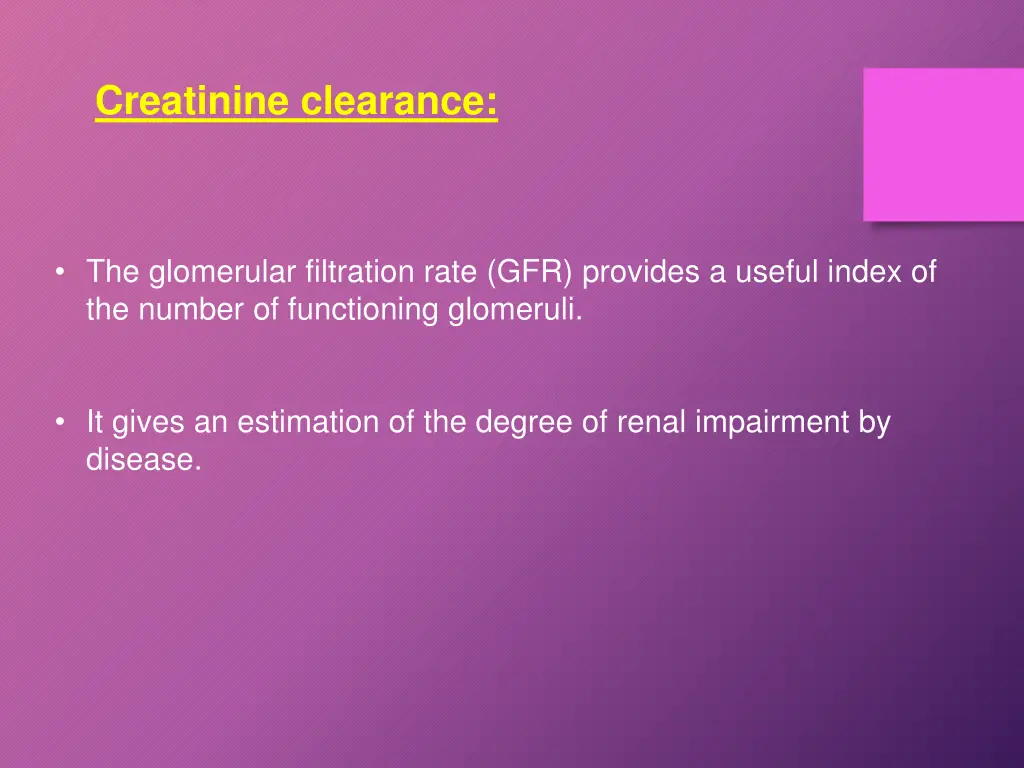 creatinine clearance