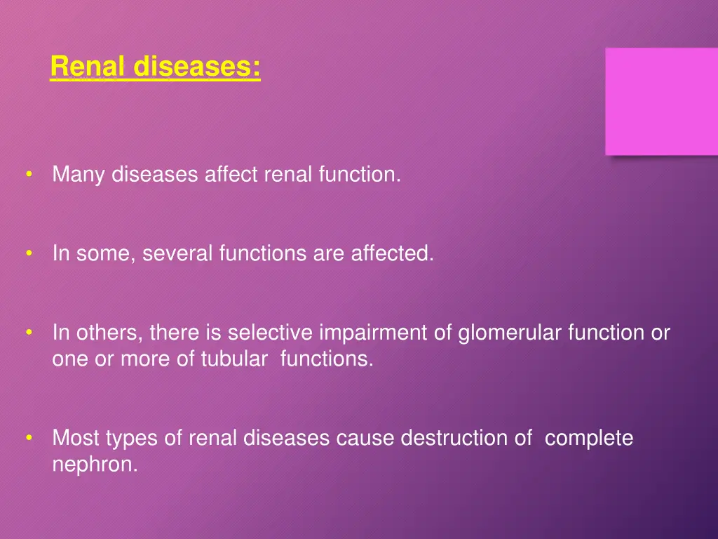renal diseases