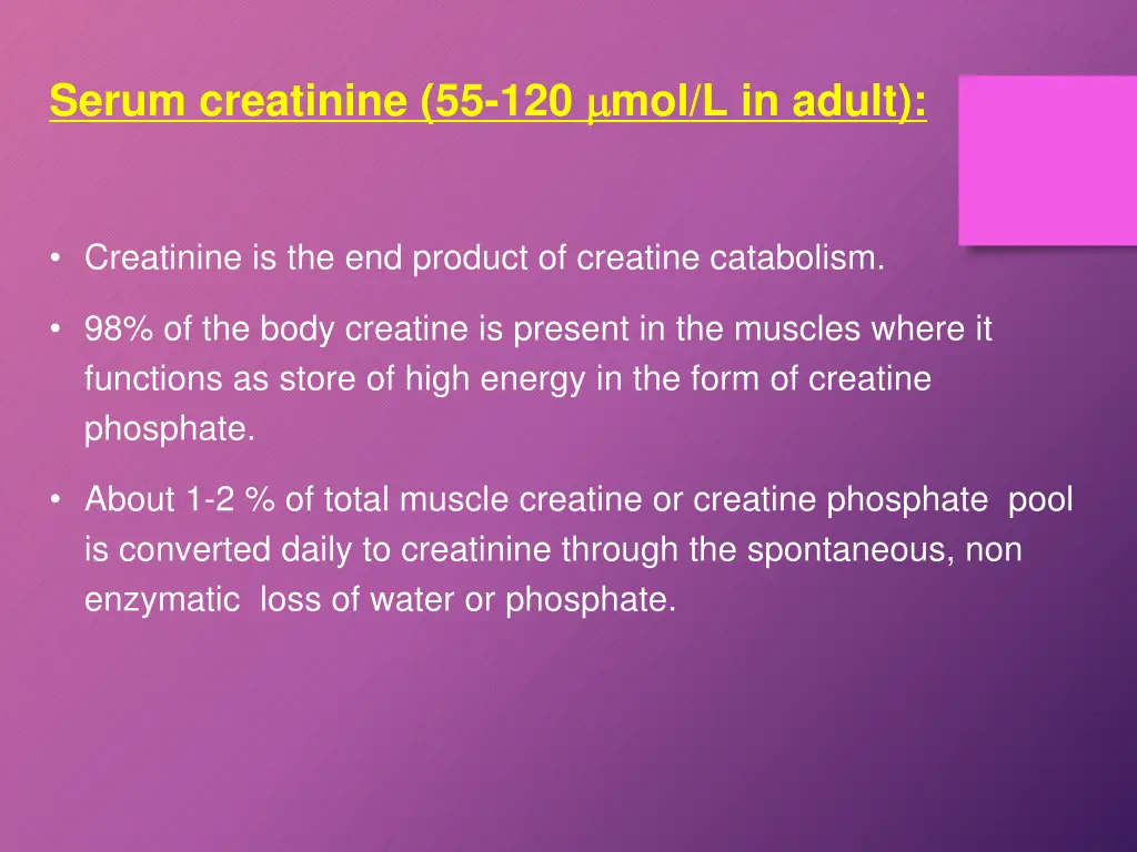 serum creatinine 55 120 mol l in adult