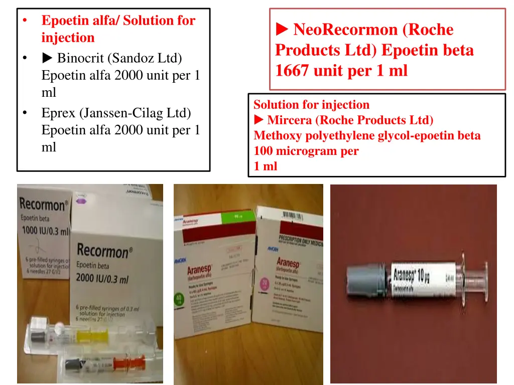 epoetin alfa solution for injection binocrit