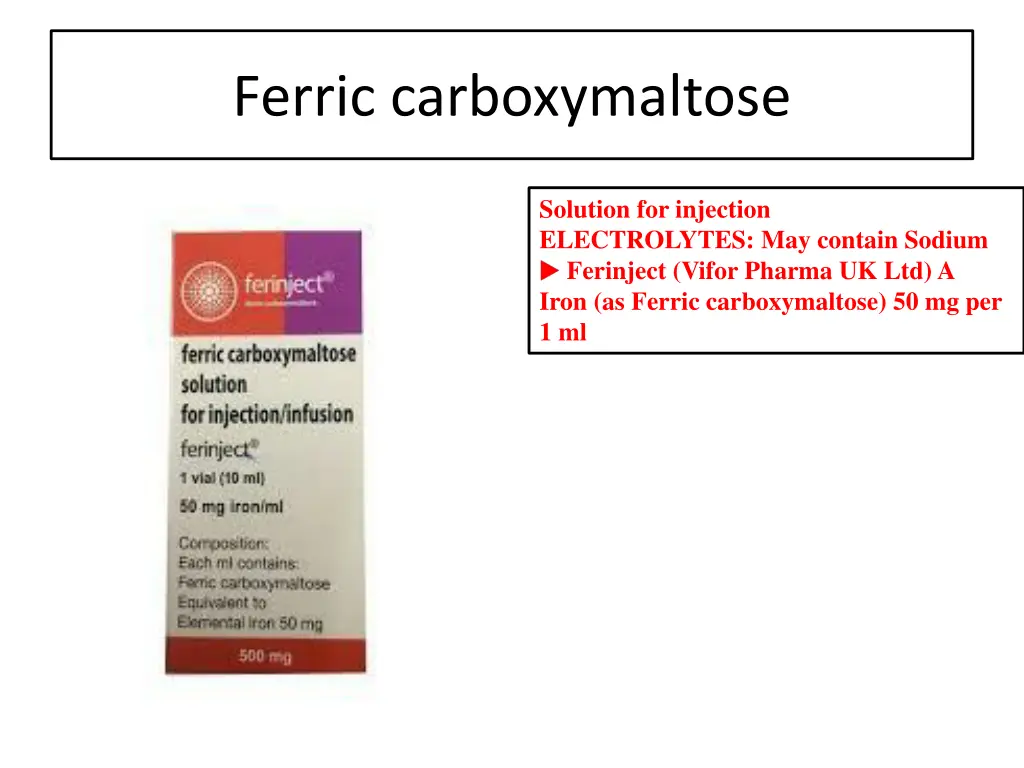 ferric carboxymaltose