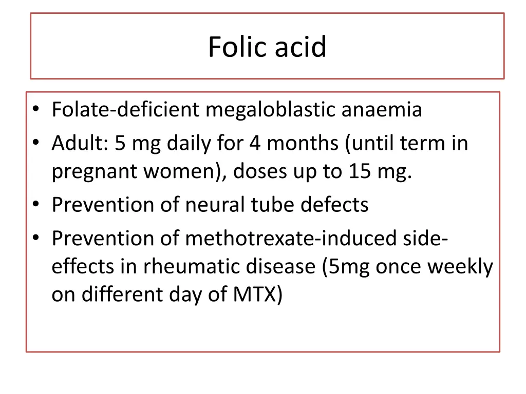 folic acid