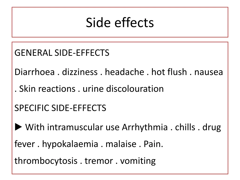 side effects