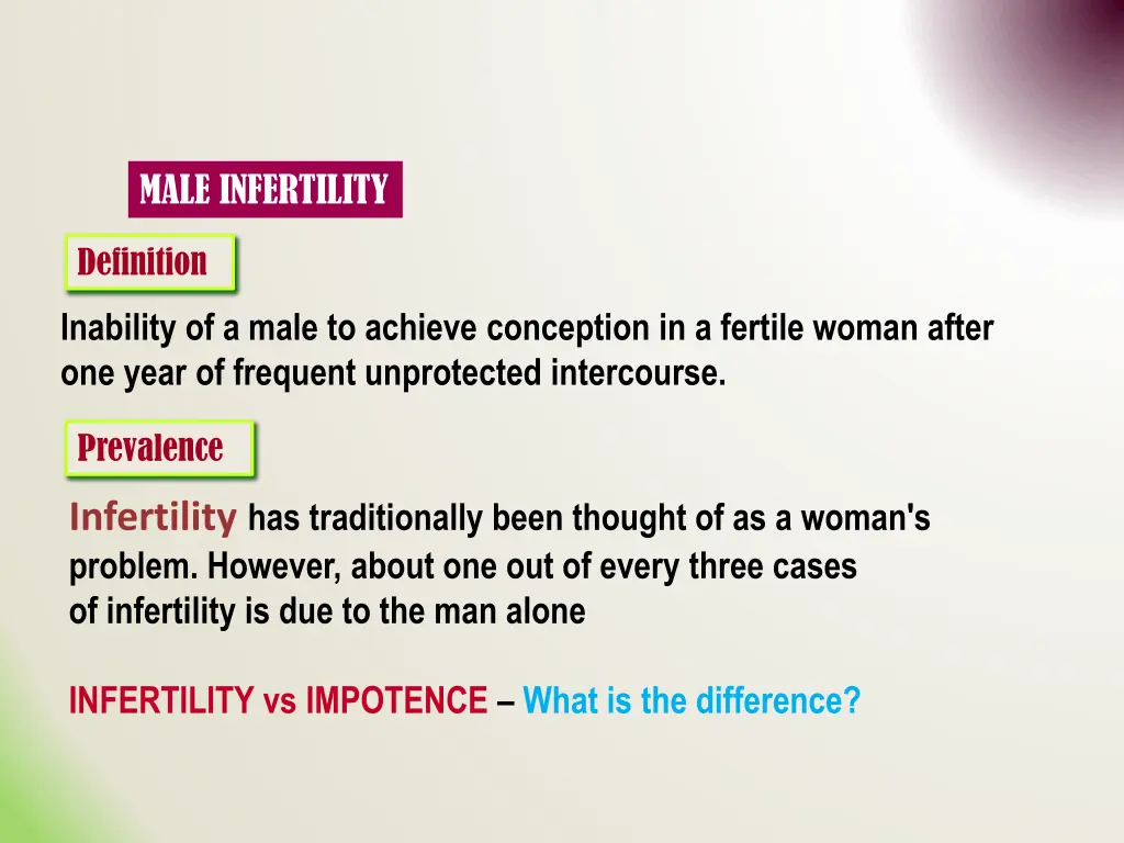 male infertility