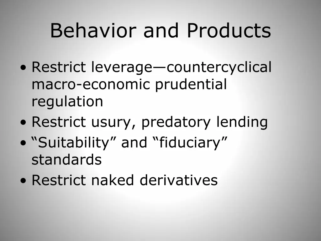 behavior and products