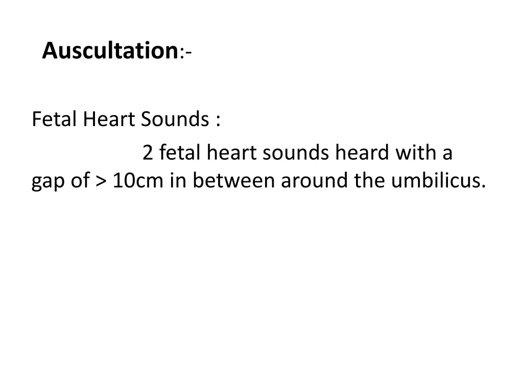 auscultation