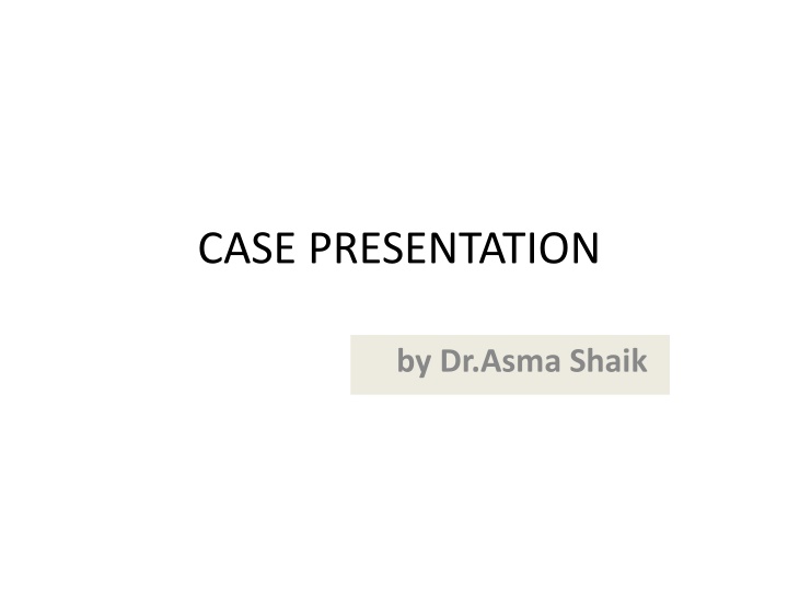 case presentation