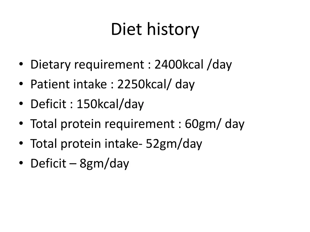 diet history
