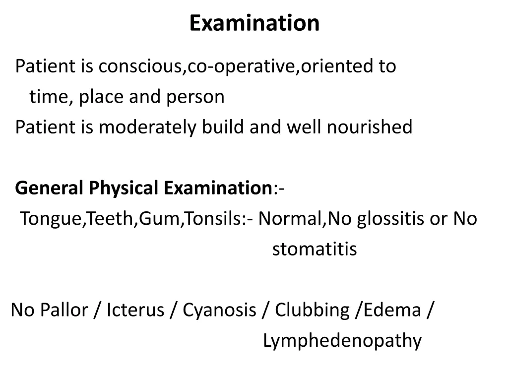 examination
