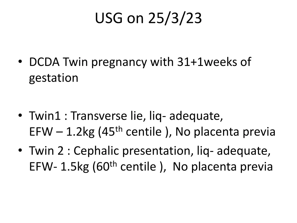 usg on 25 3 23